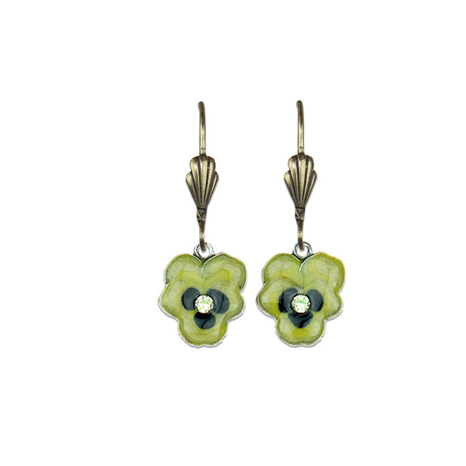 Anne Koplik Kappa Alpha Theta Little Pansy Earrings