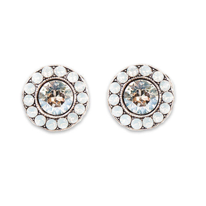 Anne Koplik White Opal Moonlight Stud Earrings