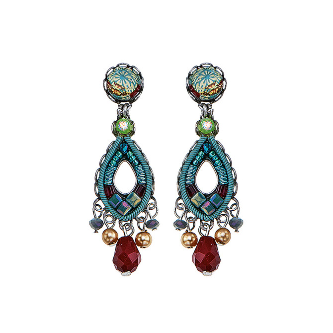 Ayala Bar Turquoise Crown Heir to the Throne Earrings