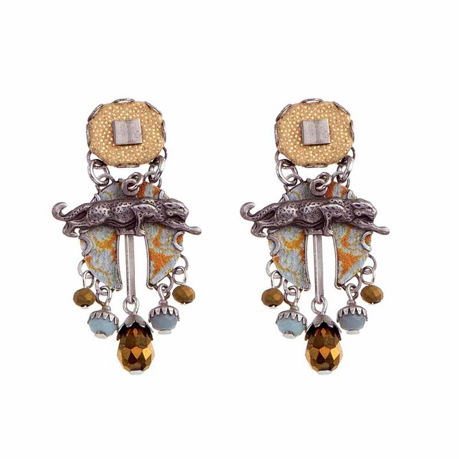 Ayala Bar Sgt Pepper Desert Jaguar Earrings