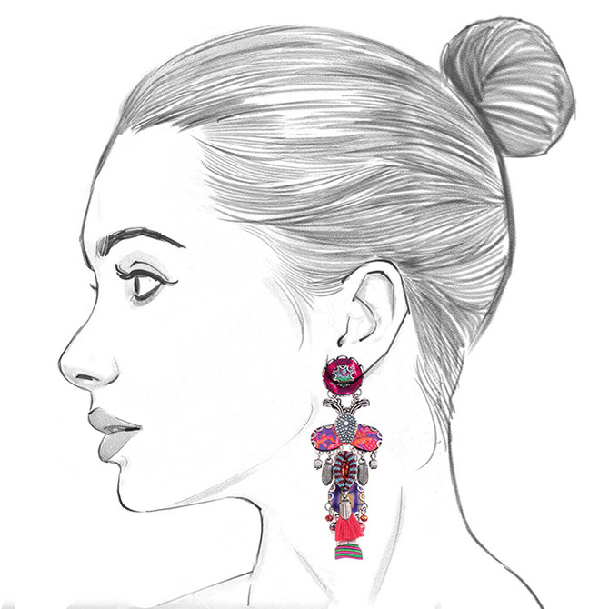 Ayala Bar Ruby Tuesday Lady Bug Earrings