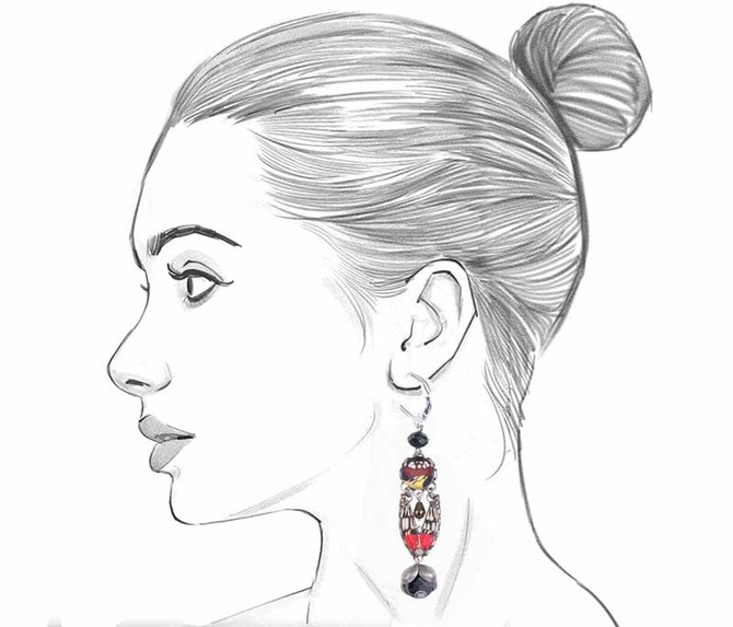 Ayala Bar Sundown Chant French Wire Style Earrings