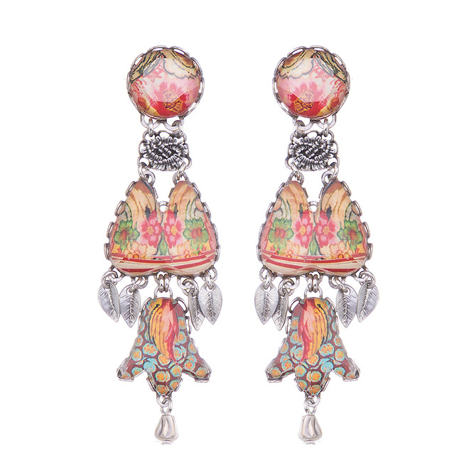 Ayala Bar Coral Cave Turkish Rug Earrings