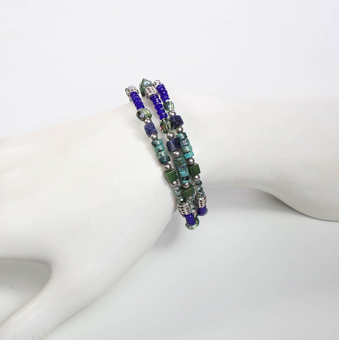 Michal Golan Lake Como Thin Wrap Beaded Bracelet