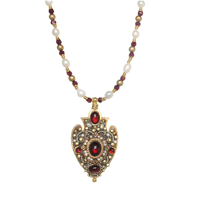 Michal Golan Victorian Spade Necklace