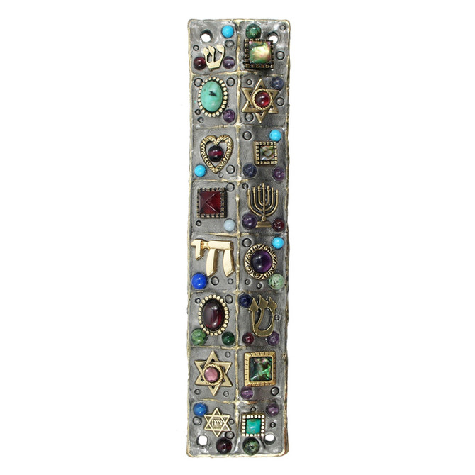 Michal Golan Multicolor Judaica Mezuzah