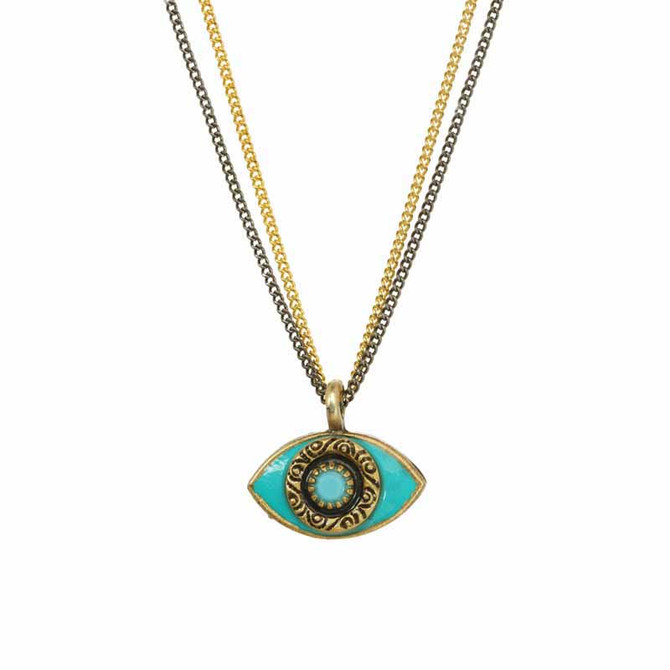 Michal Golan Small Turquoise Evil Eye Necklace