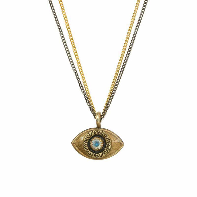 Michal Golan Gold Evil Eye Necklace