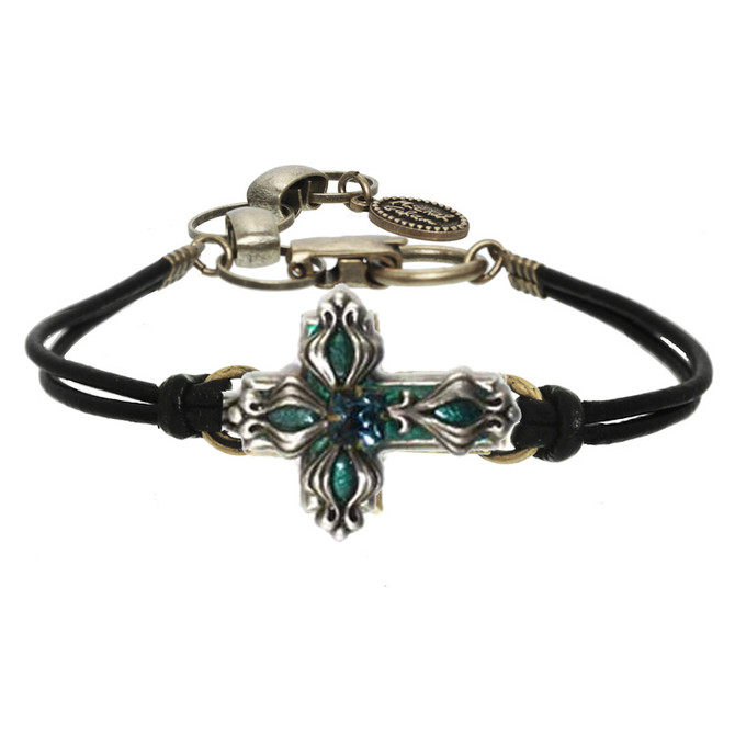 Michal Golan Floral Cross Bracelet