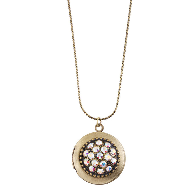 Michal Negrin Locket Necklace - Multi Color