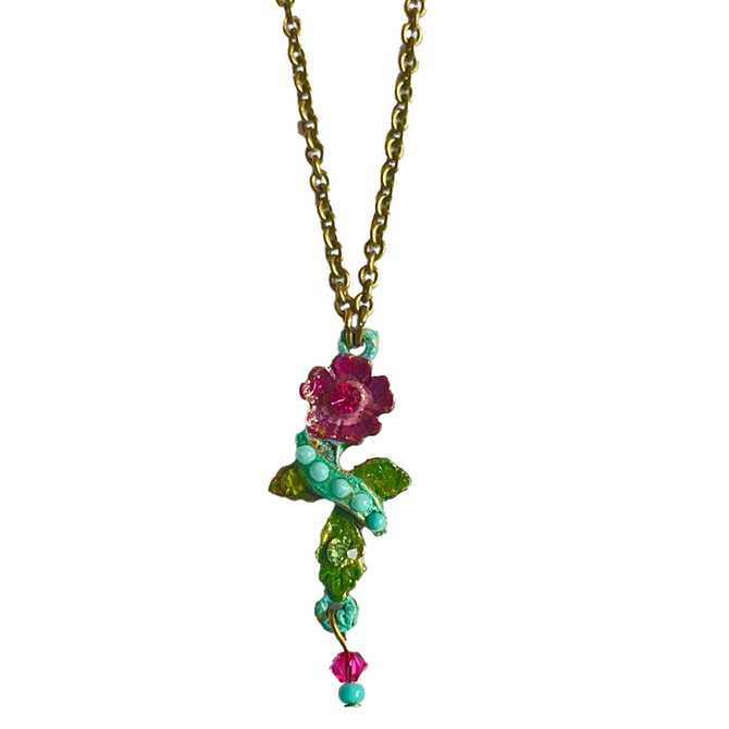 Michal Negrin Shimmering Stream Rose Necklace