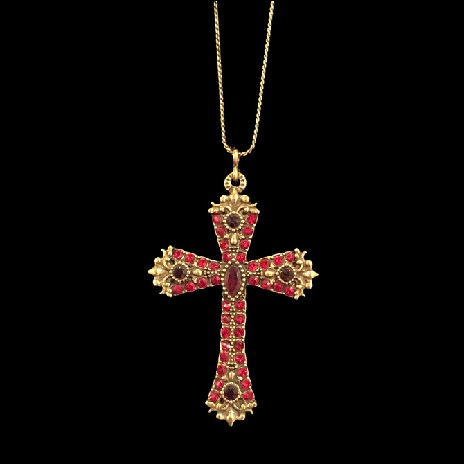 Michal Negrin Cross Flower Necklace