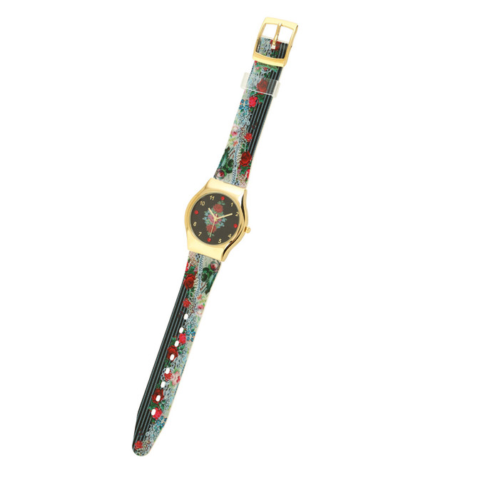 Michal Negrin Vintage Style Swarovski Crystal Special Hand Watch