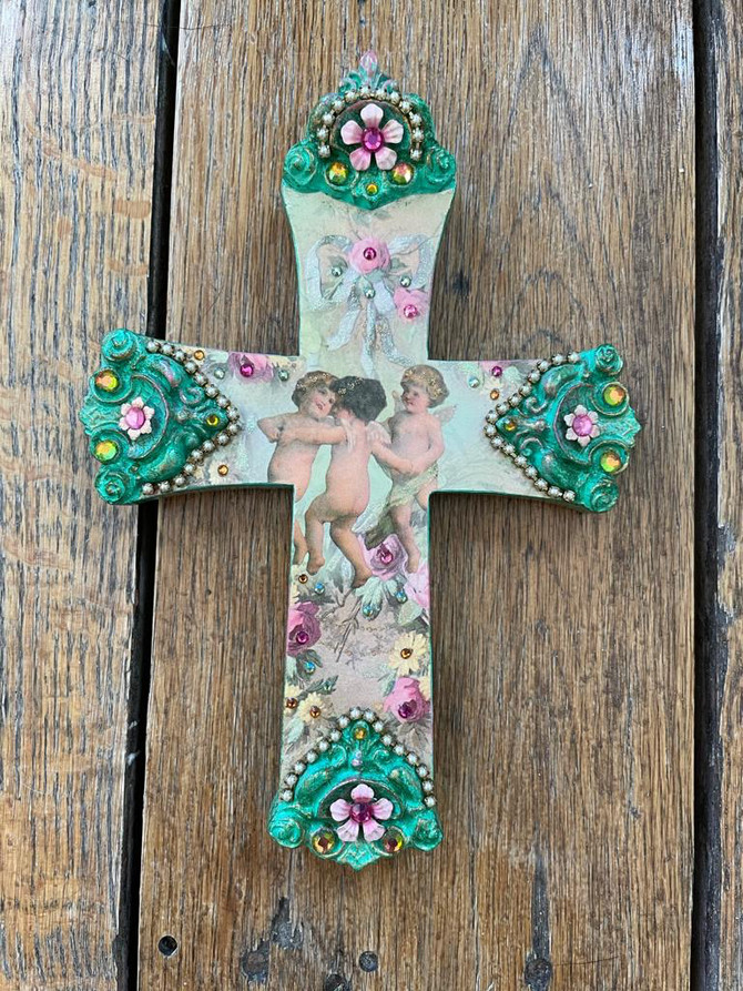 Michal Negrin Vintage Faith My Angeles Wall Cross