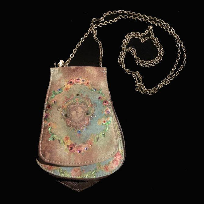 Michal Negrin Small size pouch with crystals handbag