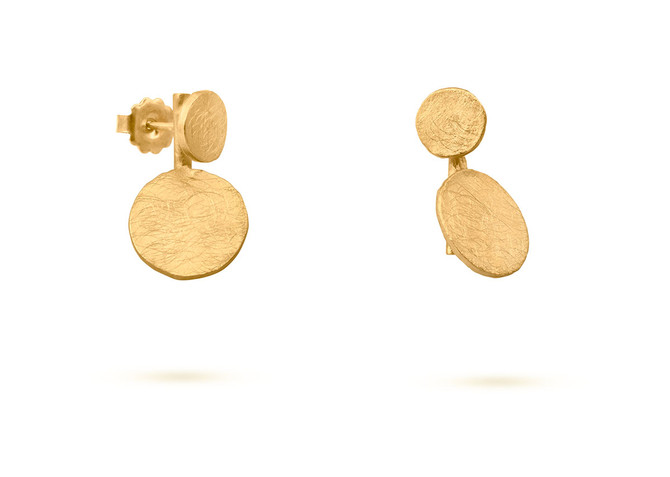 Joidart Flower Bloom Small Gold Earrings