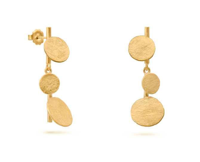 Joidart Flower Bloom Medium Gold Earrings