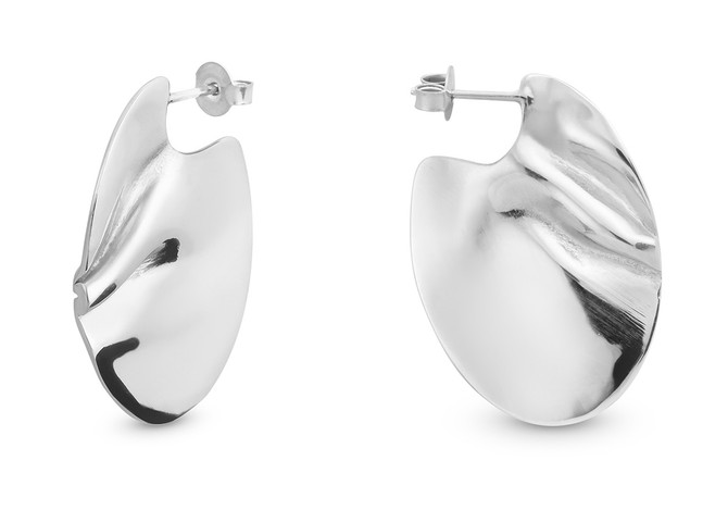 Joidart Sinousa Small Hoop Silver Earrings