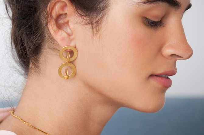 Joidart Cercles Double Gold Earrings