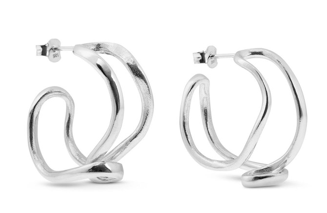 Joidart Tramuntana Small Hoop Silver Earrings