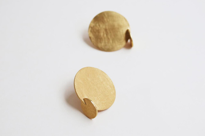 Joidart Soleil Large Stud Gold Earrings