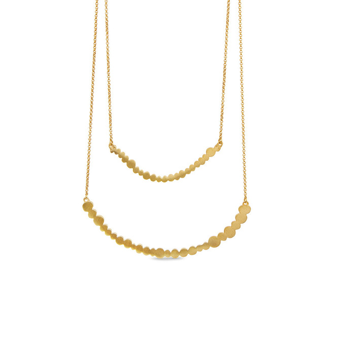 Joidart Pebbles Double Gold Necklace