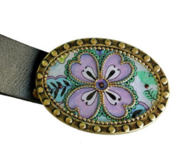 Iris Designs Pretty in Purple Belt Buckle