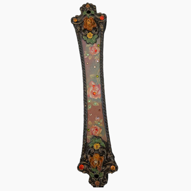Michal Negrin Victorian Rose Flowers Door Post Mezuzah