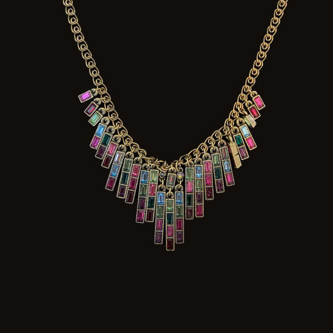 Michal Negrin Stylish Stringing Multicolor Necklace