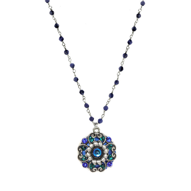 Michal Golan Cerulean in Full Bloom Necklace