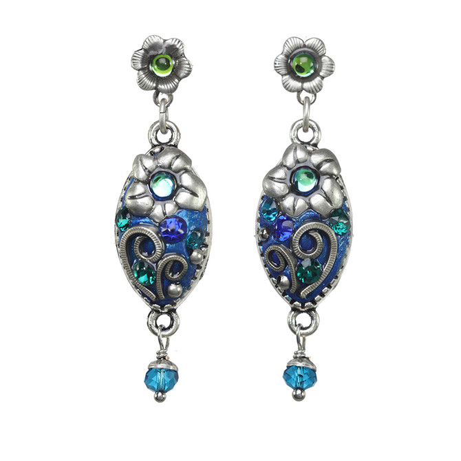 Michal Golan Cerulean Fly Me to the Moon Post Earrings