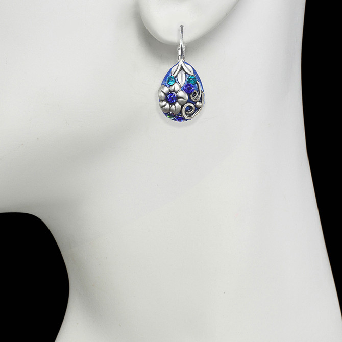 Michal Golan Cerulean Teardrop Lever Earrings