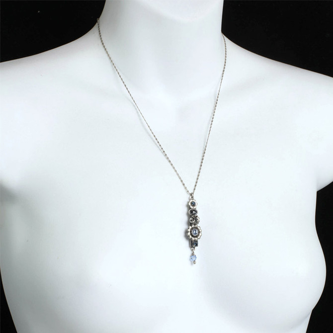 Michal Golan Blue Frost Flower Child Necklace