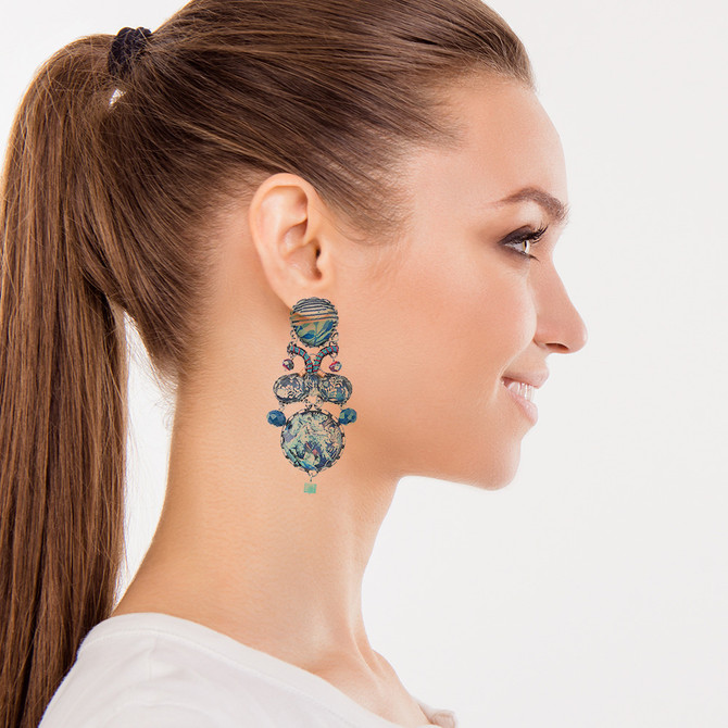 Ayala Bar Coffee and Tea Morning Sky Earrings