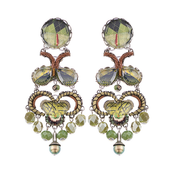 Ayala Bar Midnight Green Meadow Earrings