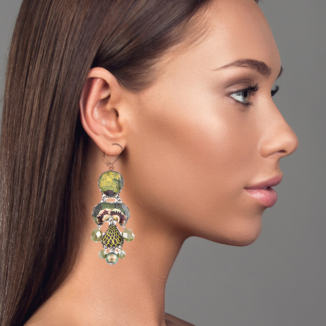 Ayala Bar Catch Me If You Can Green Meadow Earrings