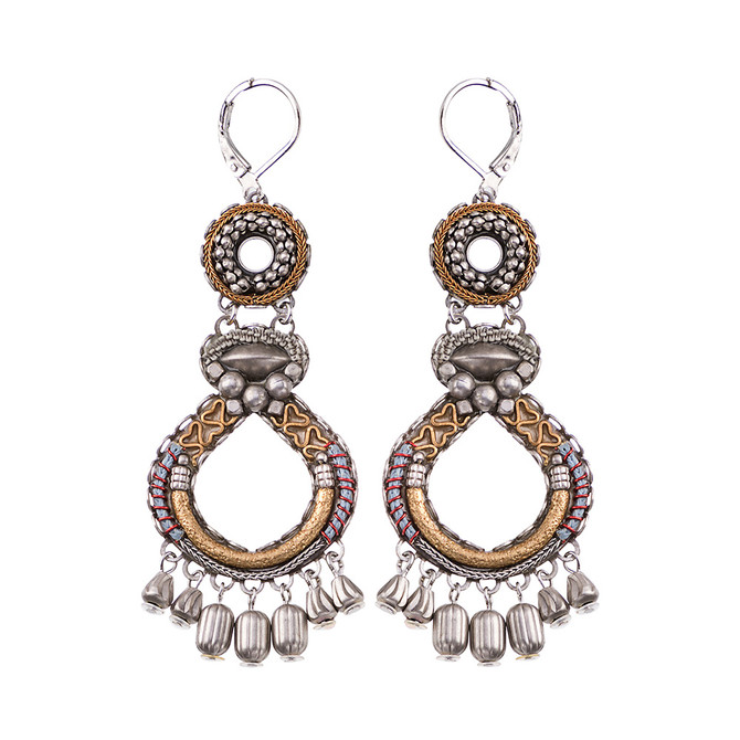 Ayala Bar Lovely Mosaic Metal Roots Earrings