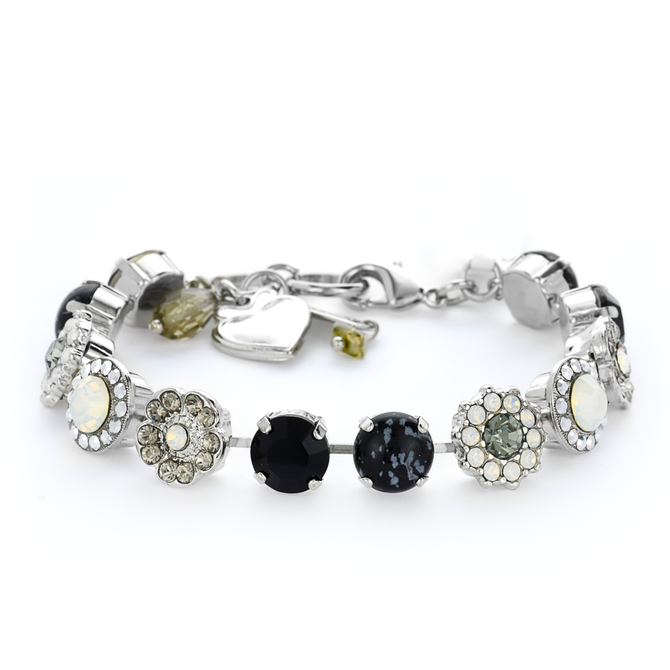 Mariana Lovable Rosette Bracelet in Black Snowflake