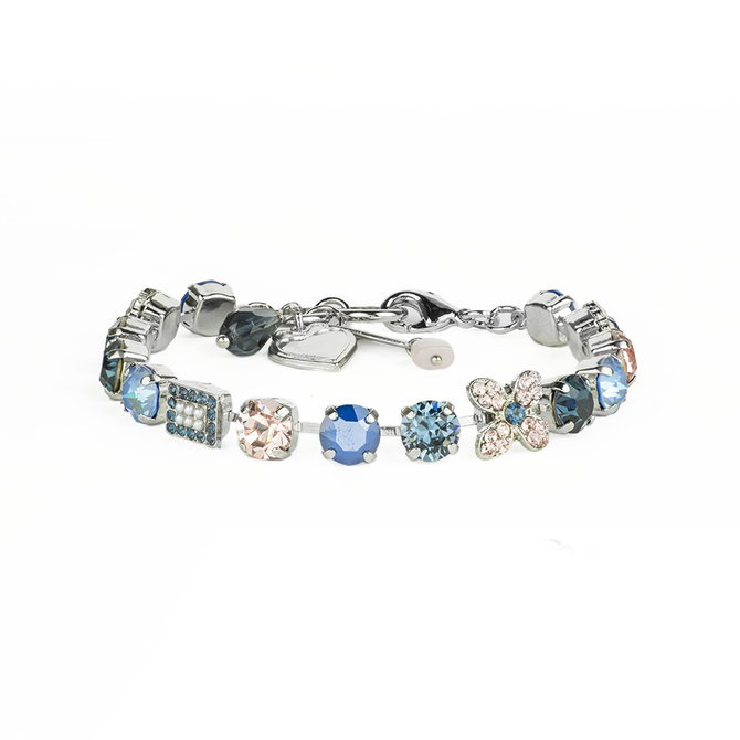 Mariana Must Have Square and Flower Bracelet in Blue Morpho