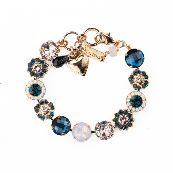 Mariana Lovable Rosette Bracelet in Blue Morpho