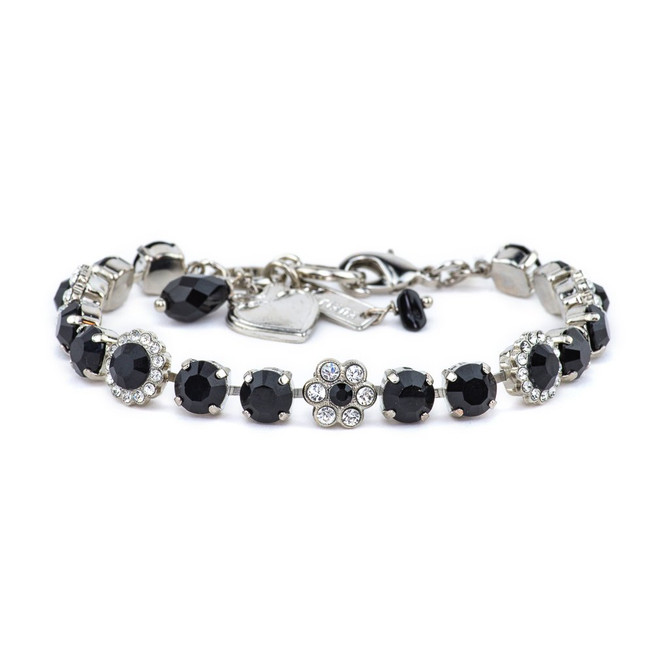 Mariana Must Have Flower Bracelet in Checkmate Rhodium