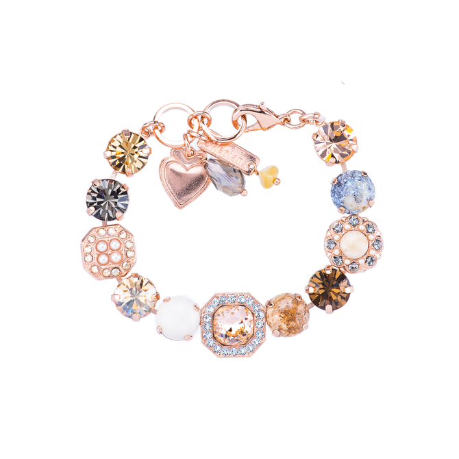 Mariana Lovable Square Cluster Bracelet in Earl Grey