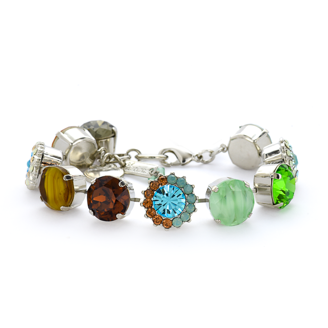 Mariana Extra Luxurious Cluster Bracelet in Forget me Not