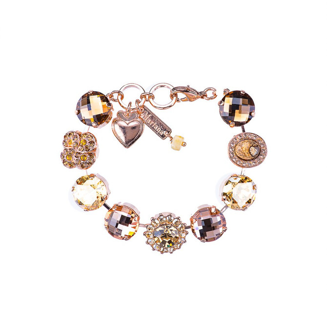 Mariana Extra Luxurious Cluster Bracelet in Chai