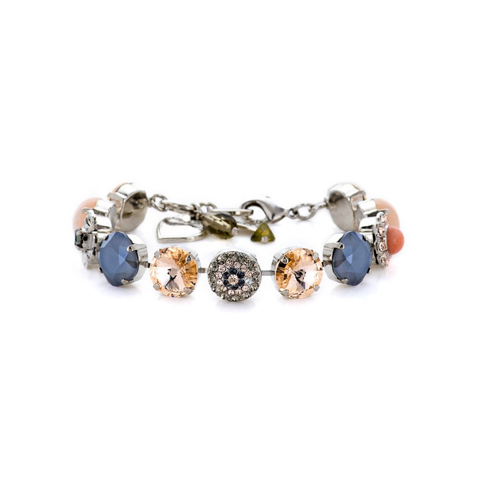 Mariana Lovable Pave and Rosette Bracelet in Midnight Blush