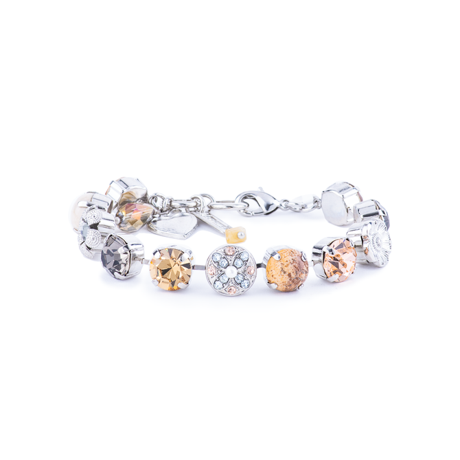 Mariana Lovable Center Flower Bracelet in Earl Grey