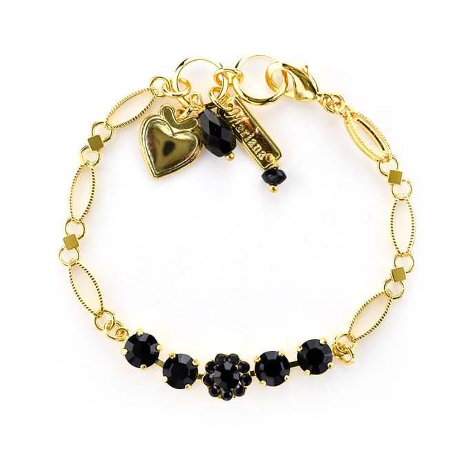 Mariana Petite Chain Bracelet in Jet Black