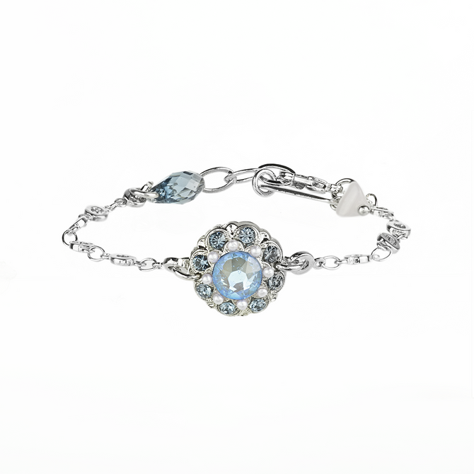 Mariana Cluster Chain Bracelet in Blue Morpho