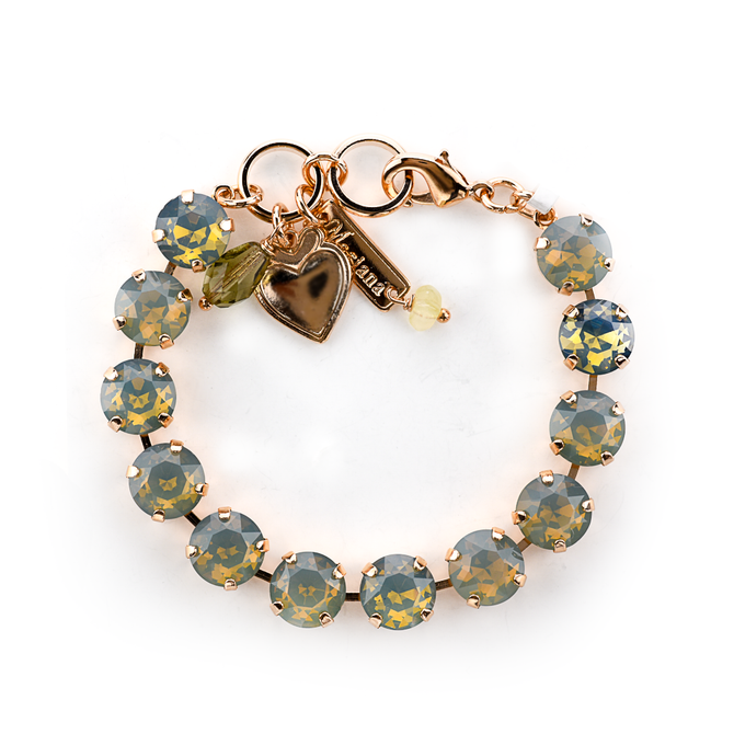 Mariana Lovable Round Bracelet in Gray Opal