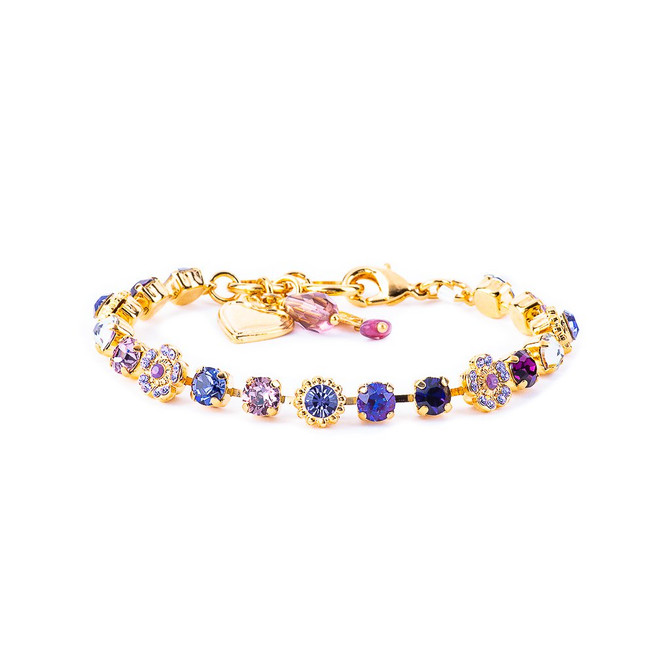 Mariana Petite Flower and Cluster Bracelet in Wildberry